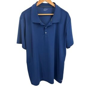 BCG Mens Blue Performance Polo Shirt Short Sleeve 2XL Golf‎ Athletic